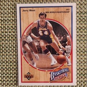 Jerry West Basketball Heroes Card